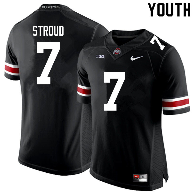Ohio State Buckeyes C.J. Stroud Youth #7 Black Authentic Stitched College Football Jersey